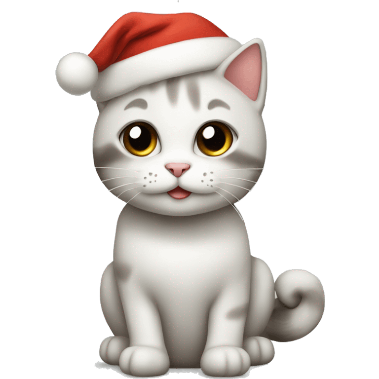 Cute Christmas cat emoji