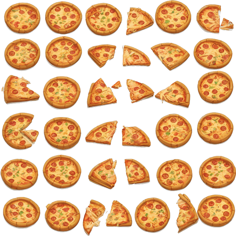 Basket filled with pizza slices emoji