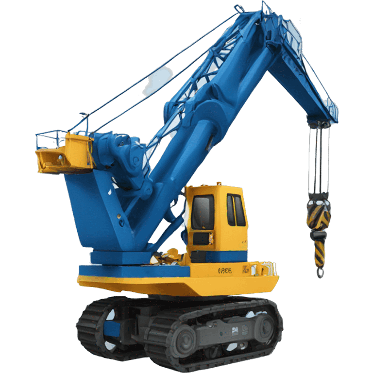 Industrial crane blue emoji