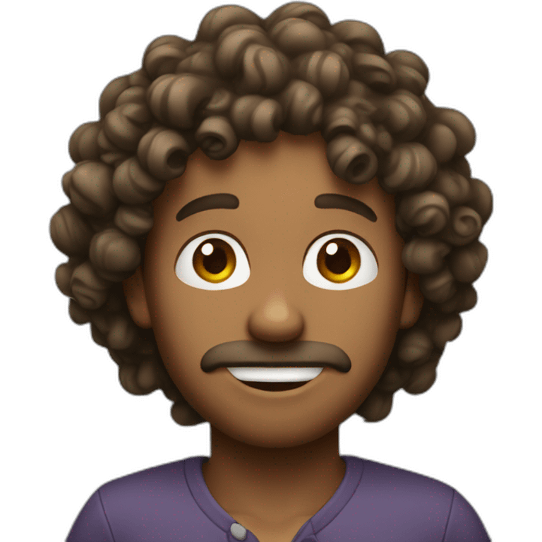 Curly man emoji