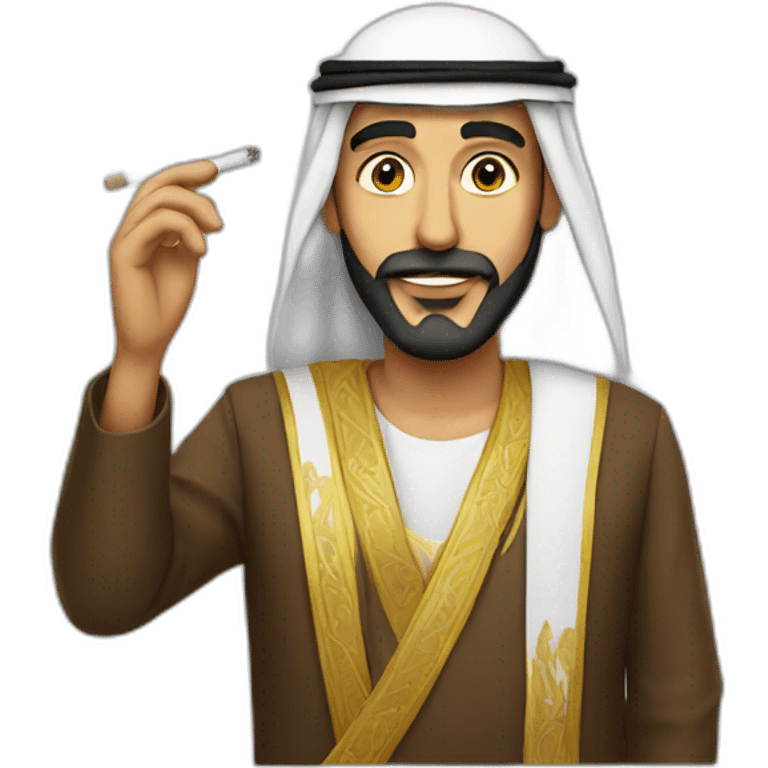 arab prince smoking cigarette emoji