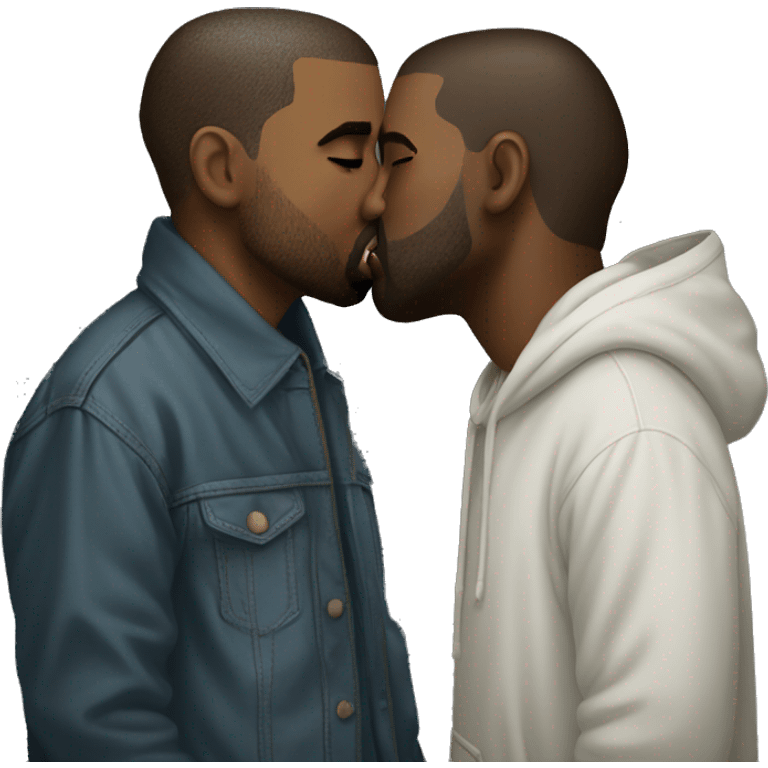 kanye west kissing kanye west emoji