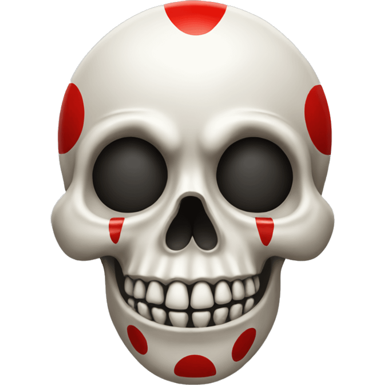 Skull with clown nose emoji