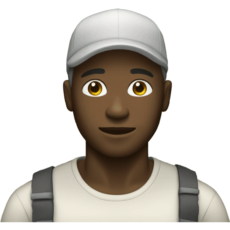 Black guy in fields emoji