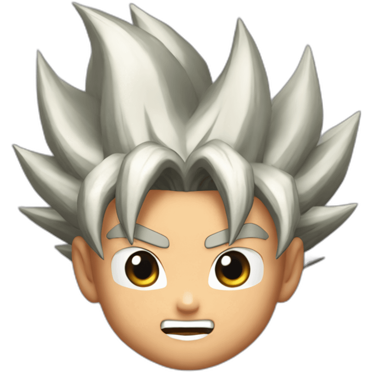 Super saiyan goku in the style of a Memoji emoji