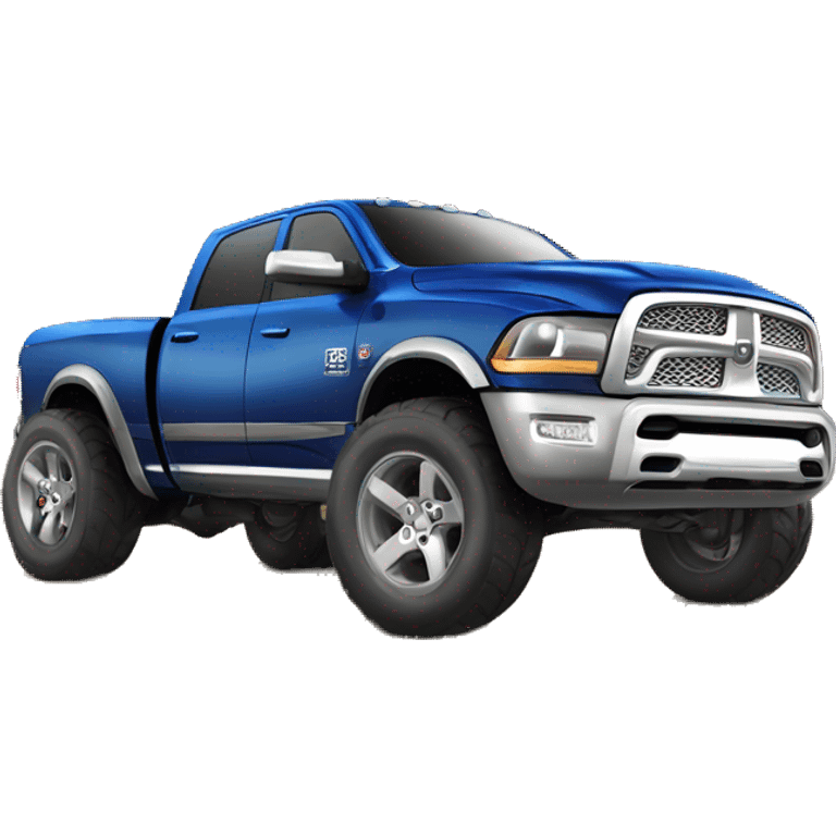 Dodge Ram with big wheels emoji