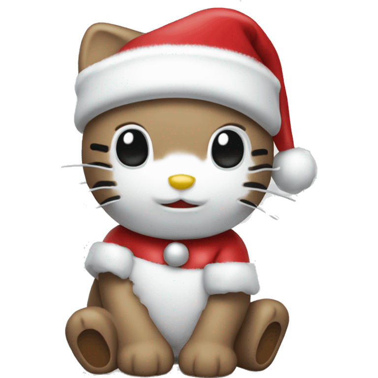 Hello kitty with a santa hat  emoji