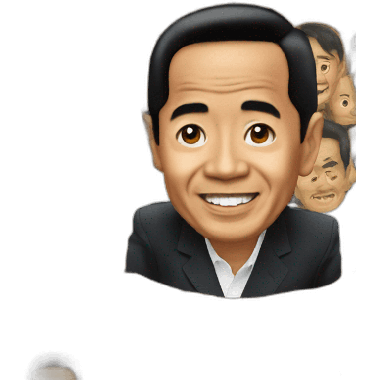 woozy face president Jokowi emoji