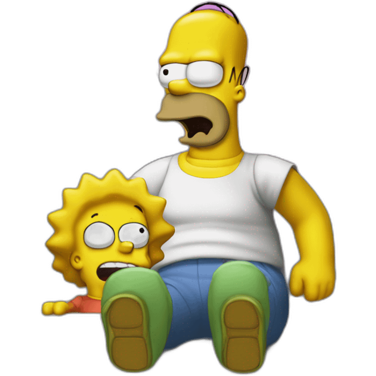 Homer simson and gozilla emoji