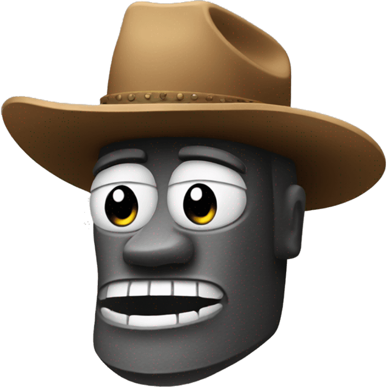 moai with cowboy hat emoji