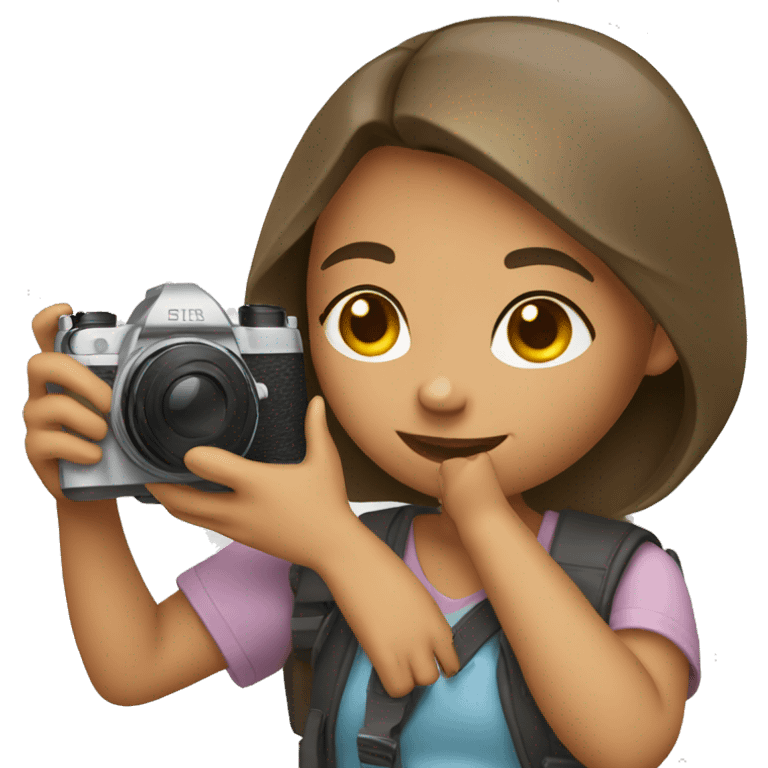 Girl taking a photo emoji