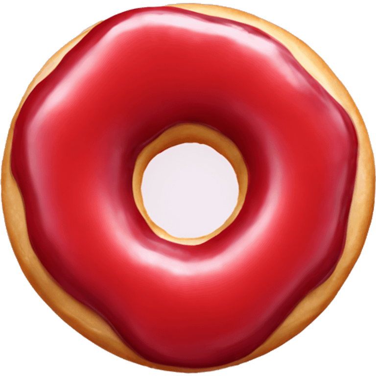 red heart shaped aesthetic donut emoji