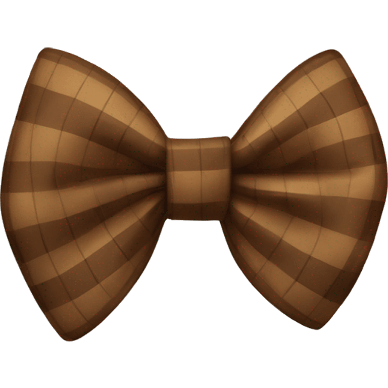 brown plaid bow emoji