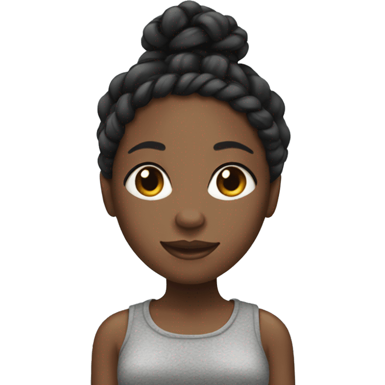 Black girl with braids emoji