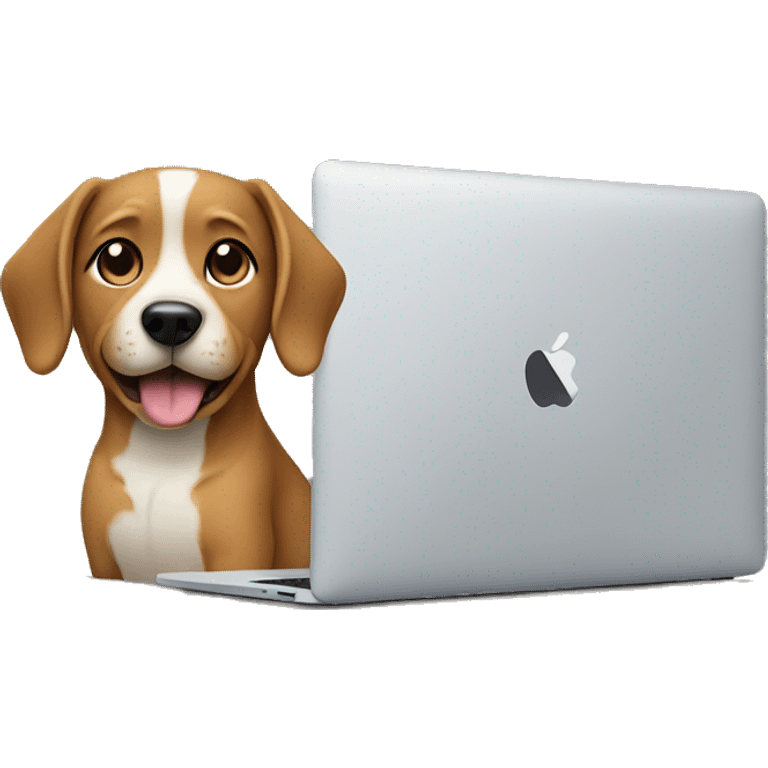 Dog with MacBook  emoji