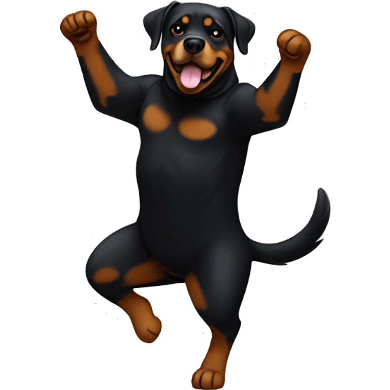 Rottweiler dancing emoji