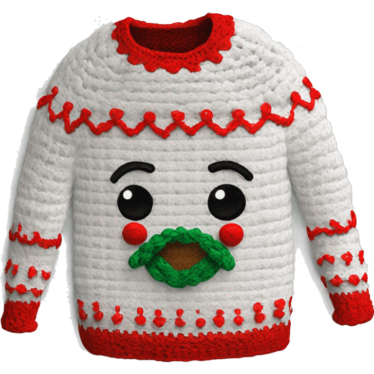  crochet christmas sweater emoji