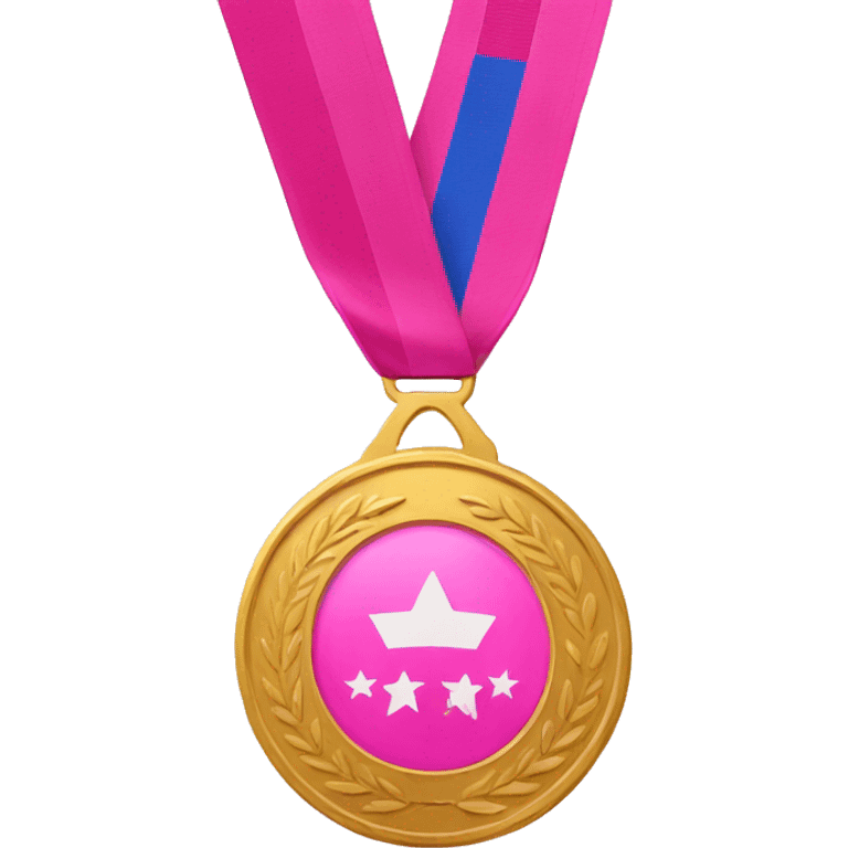 Gold medal pink  emoji