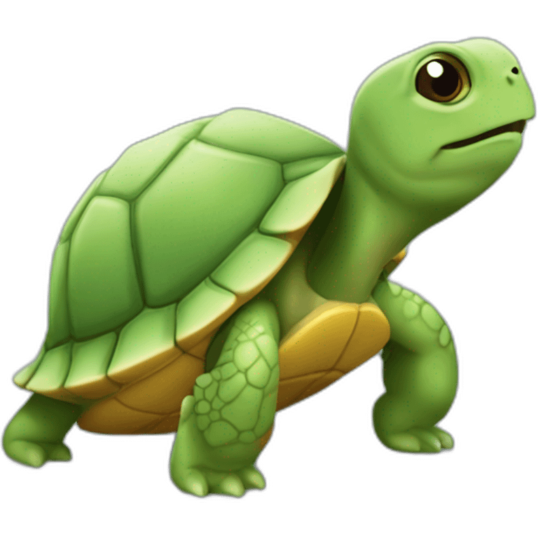 Tortue qui mange du caca emoji