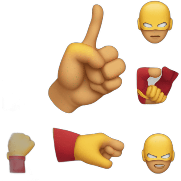 thumb nail as super hero emoji