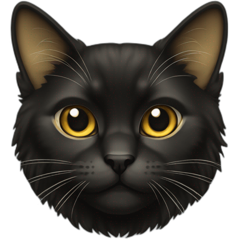 Black and golden persion cat emoji