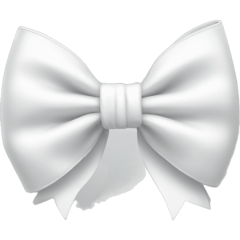 White bow on white bow emoji