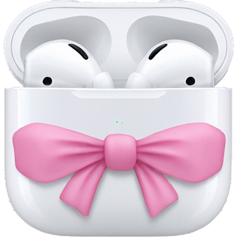 airpod max with pink bows on each side emoji