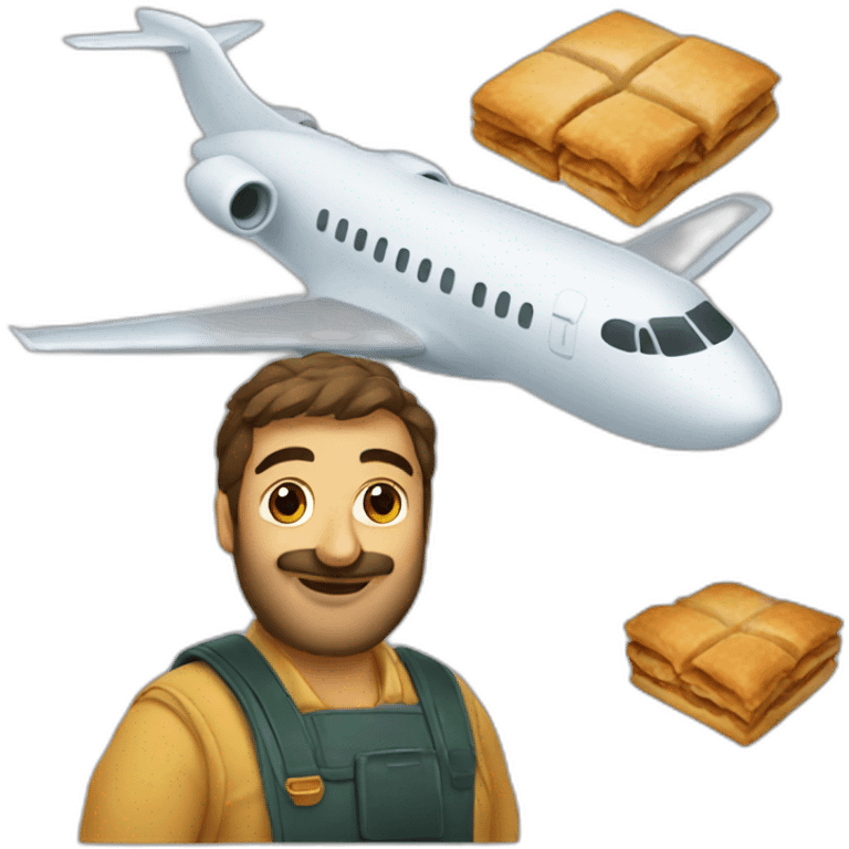 Baklava Guy and plane emoji