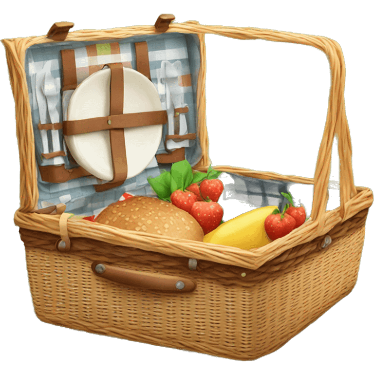 picnic basket on grass emoji