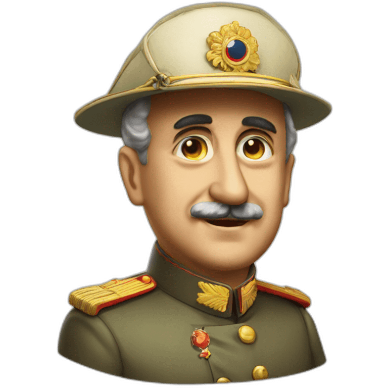 General Francisco Franco winking the eye emoji