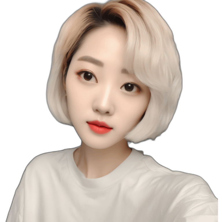 KPOP music group Aespa member Kim Min-jeong in short hair emoji