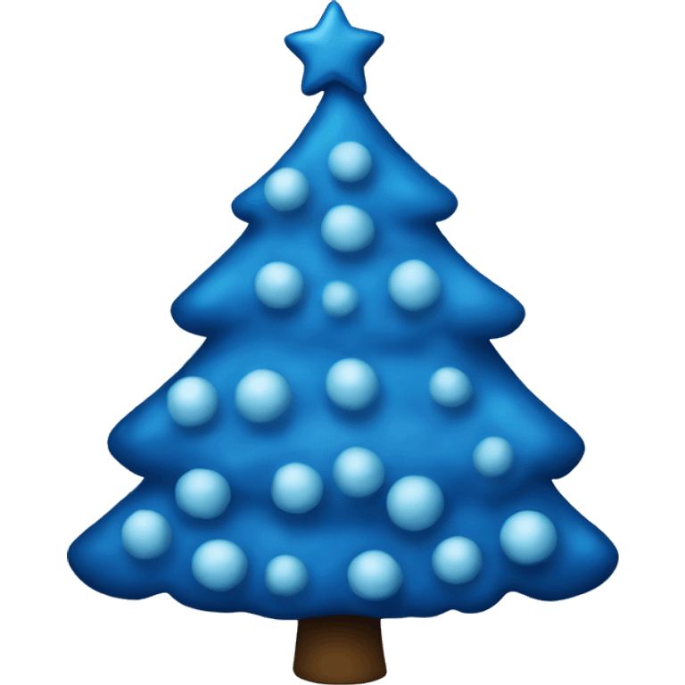 Blue Christmas tree emoji