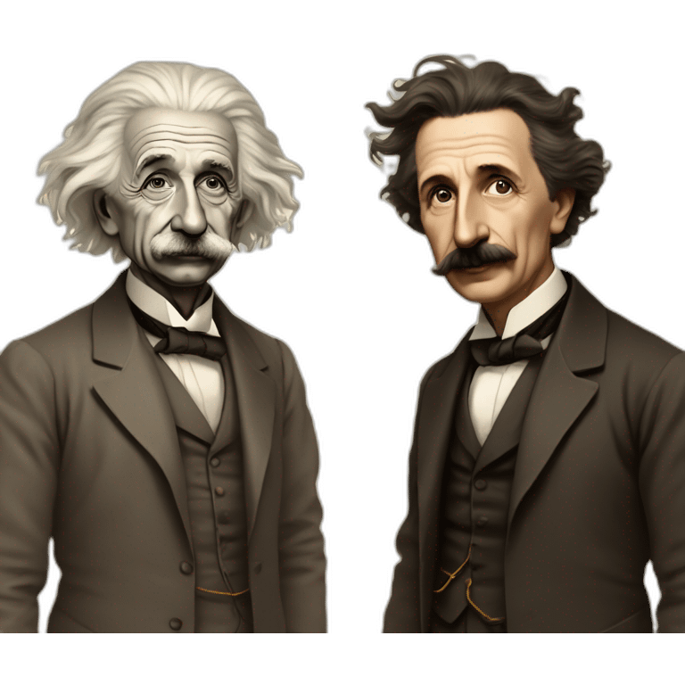 Albert Einstein and Nicola Tesla emoji