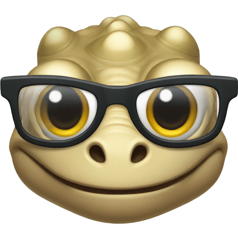 Dinosaurio con lentes emoji