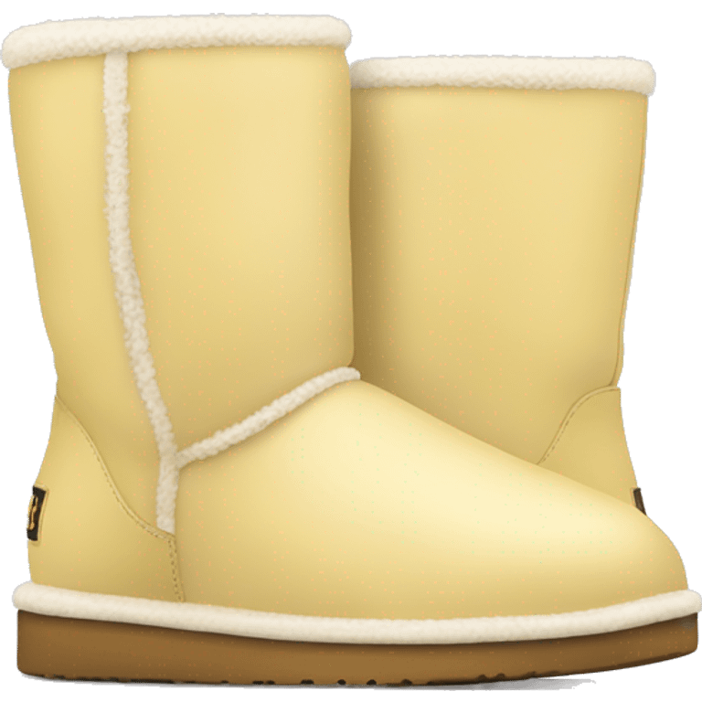 Light Pale yellow uggs emoji