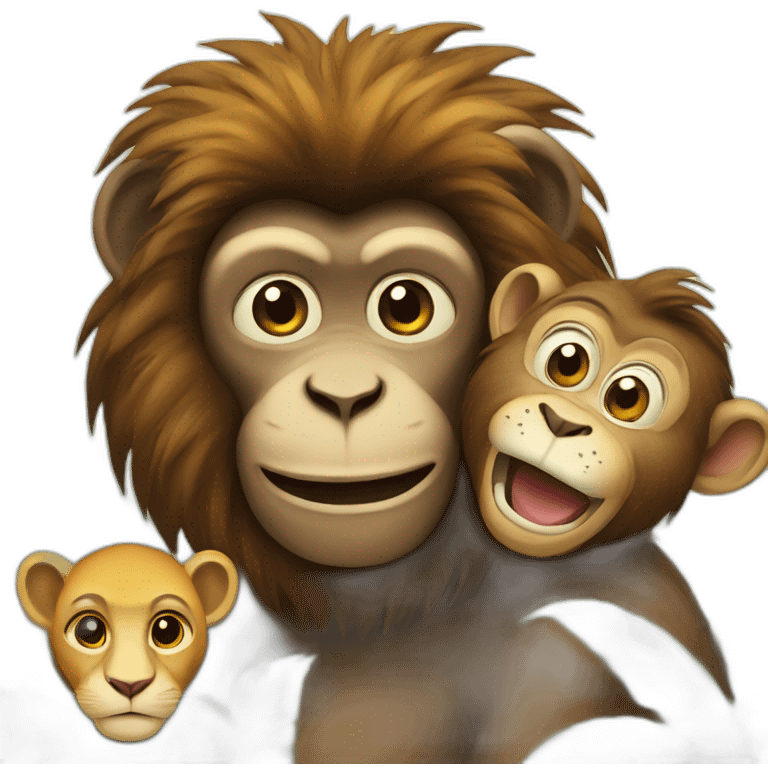 Monkey with lion emoji