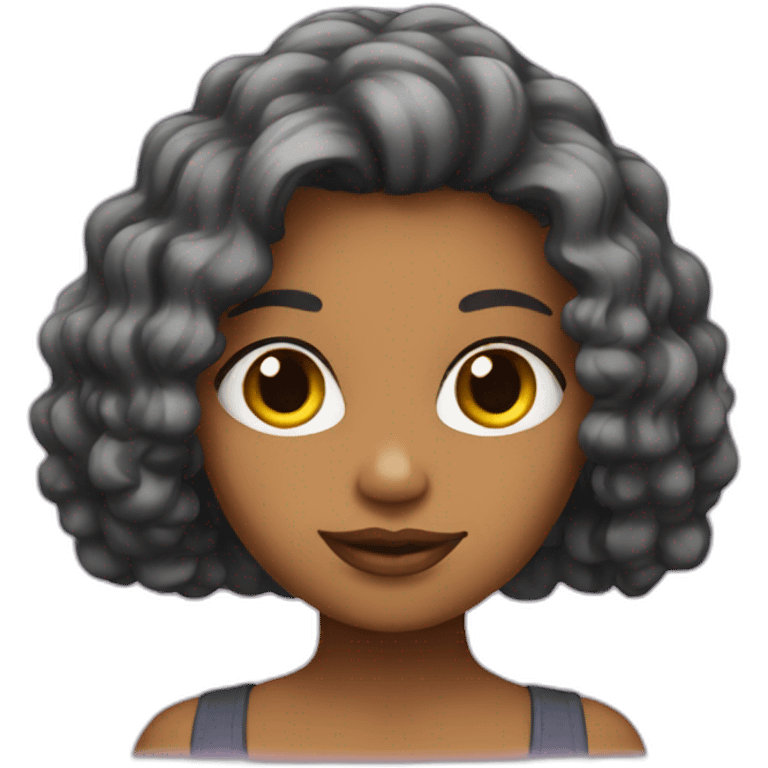 Chica de pelo negro  emoji