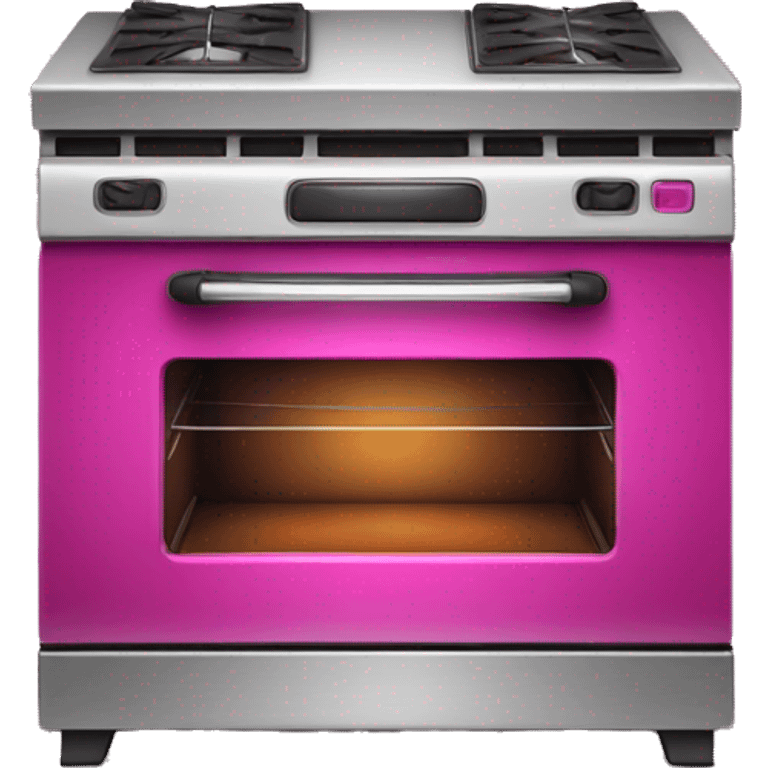 Realistic fuschia oven isolated.  emoji