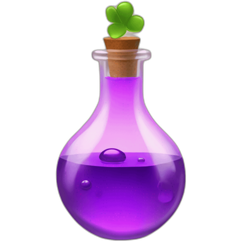 luck potion simple style 3d emoji