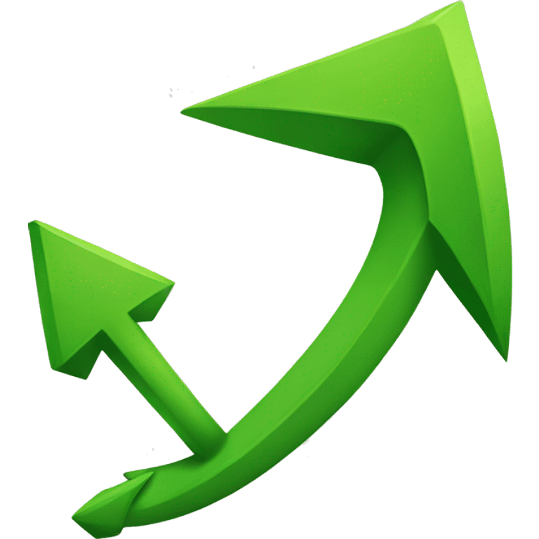 green growth arrow emoji