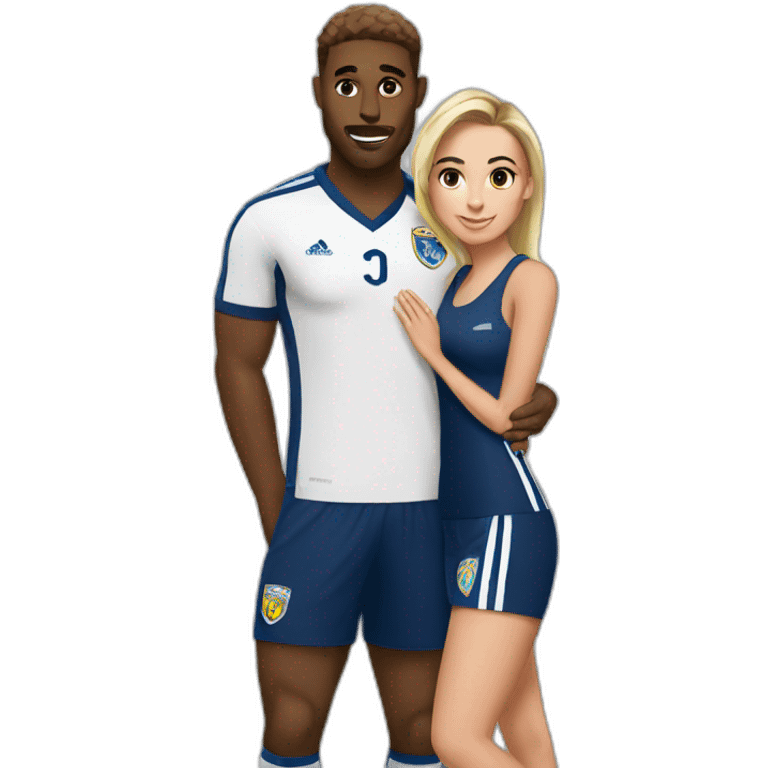 footballer with girlfriend emoji