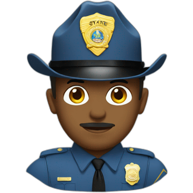 state trooper blue emoji