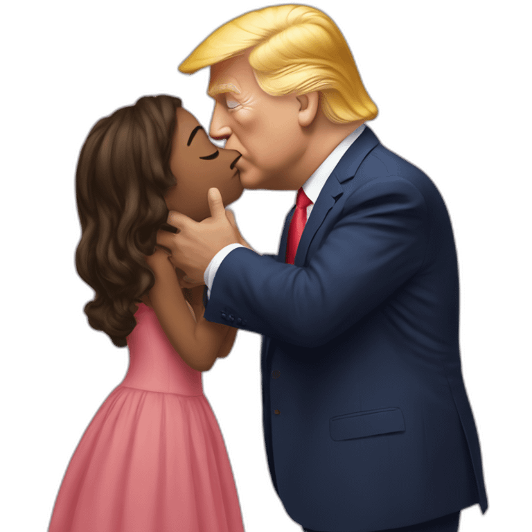 trump kissing his daughter, positivity, inclusiveness emoji