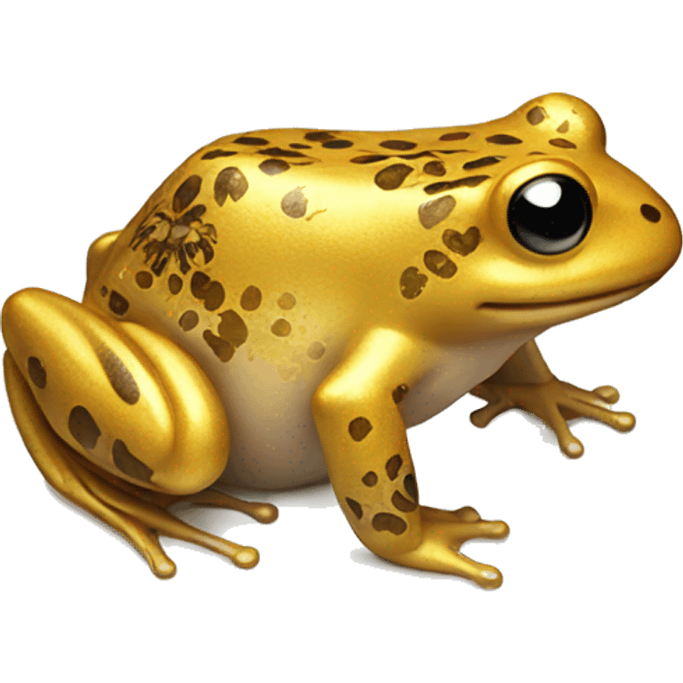 Golden frog with floral pattern on its body  emoji