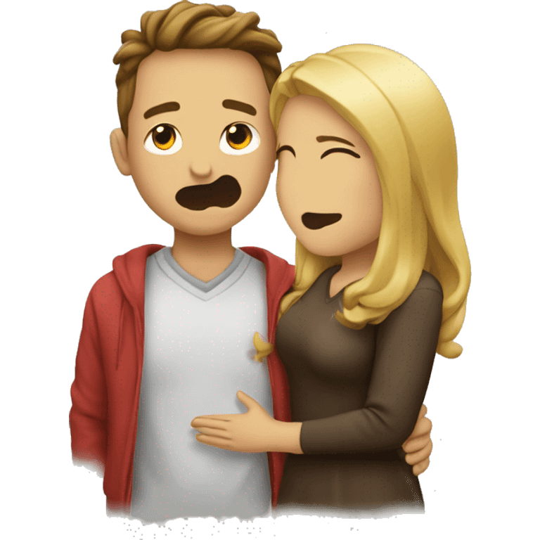 beso entre os personas emoji