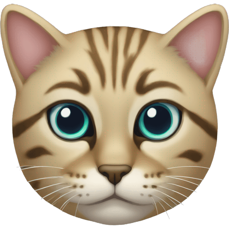 Gato verde de ojos azules con rayos alrededor emoji