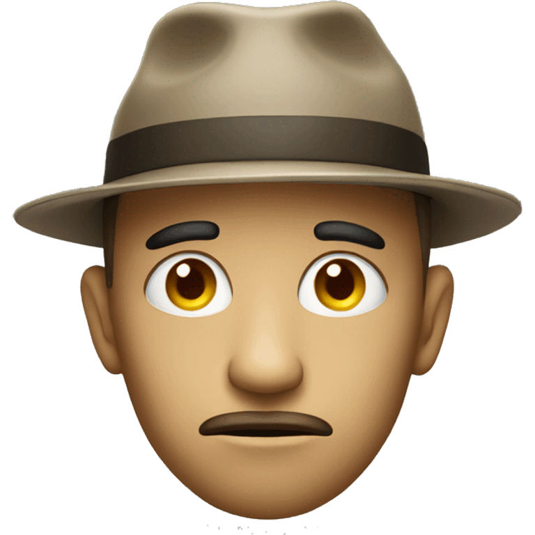 thinking with hat emoji