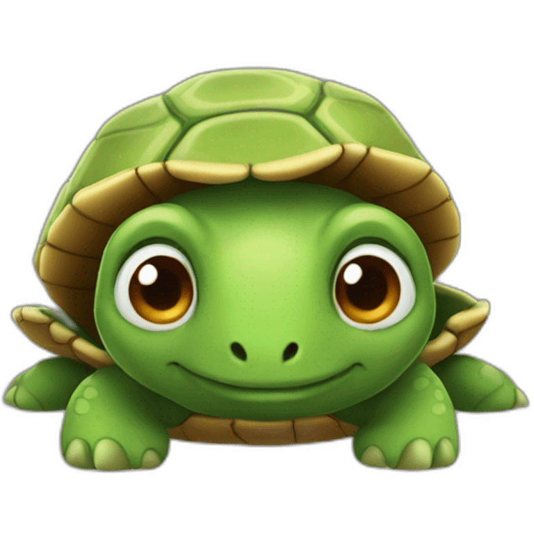 turtle with hair emoji