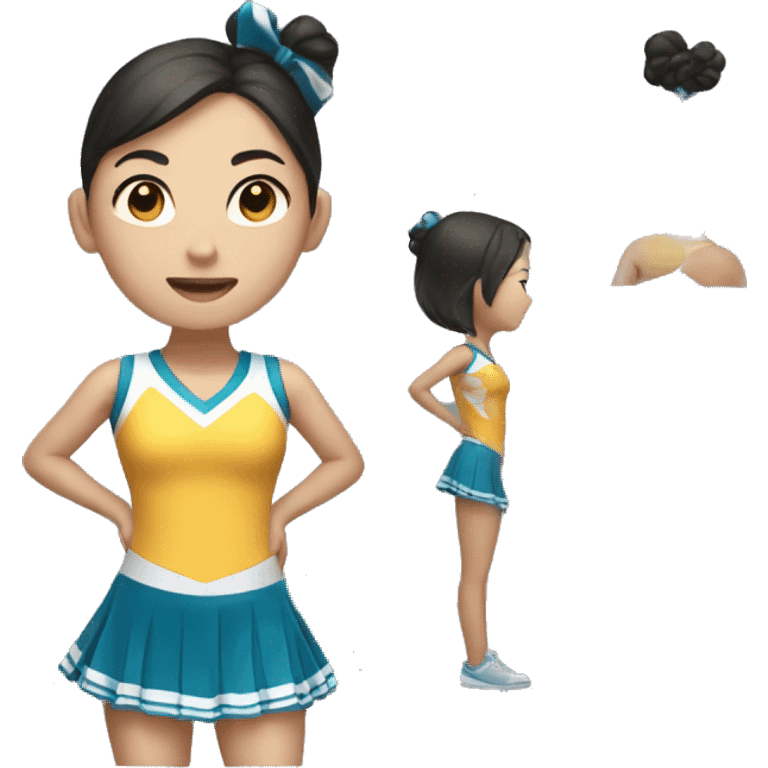 asian girl with cheerleading outfit  emoji