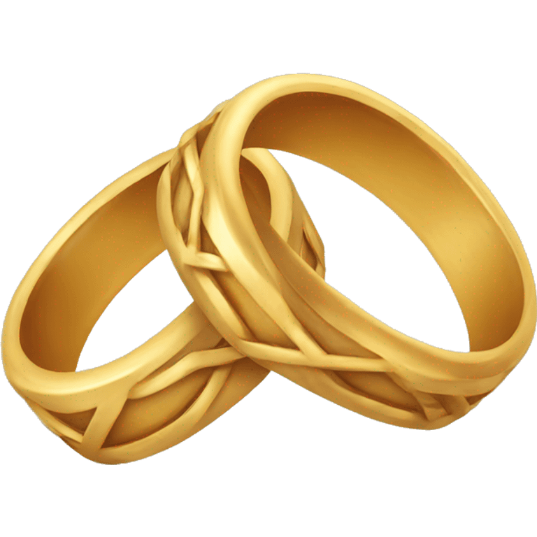 two crossed wedding rings emoji